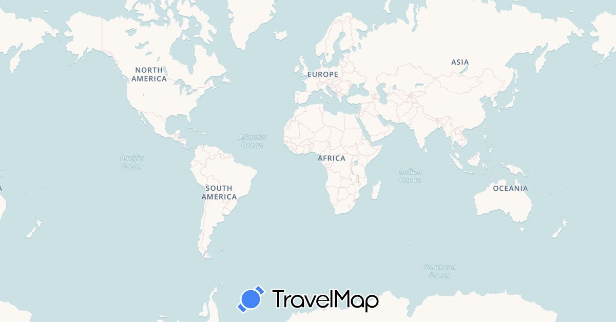TravelMap itinerary: driving in Nepal (Asia)